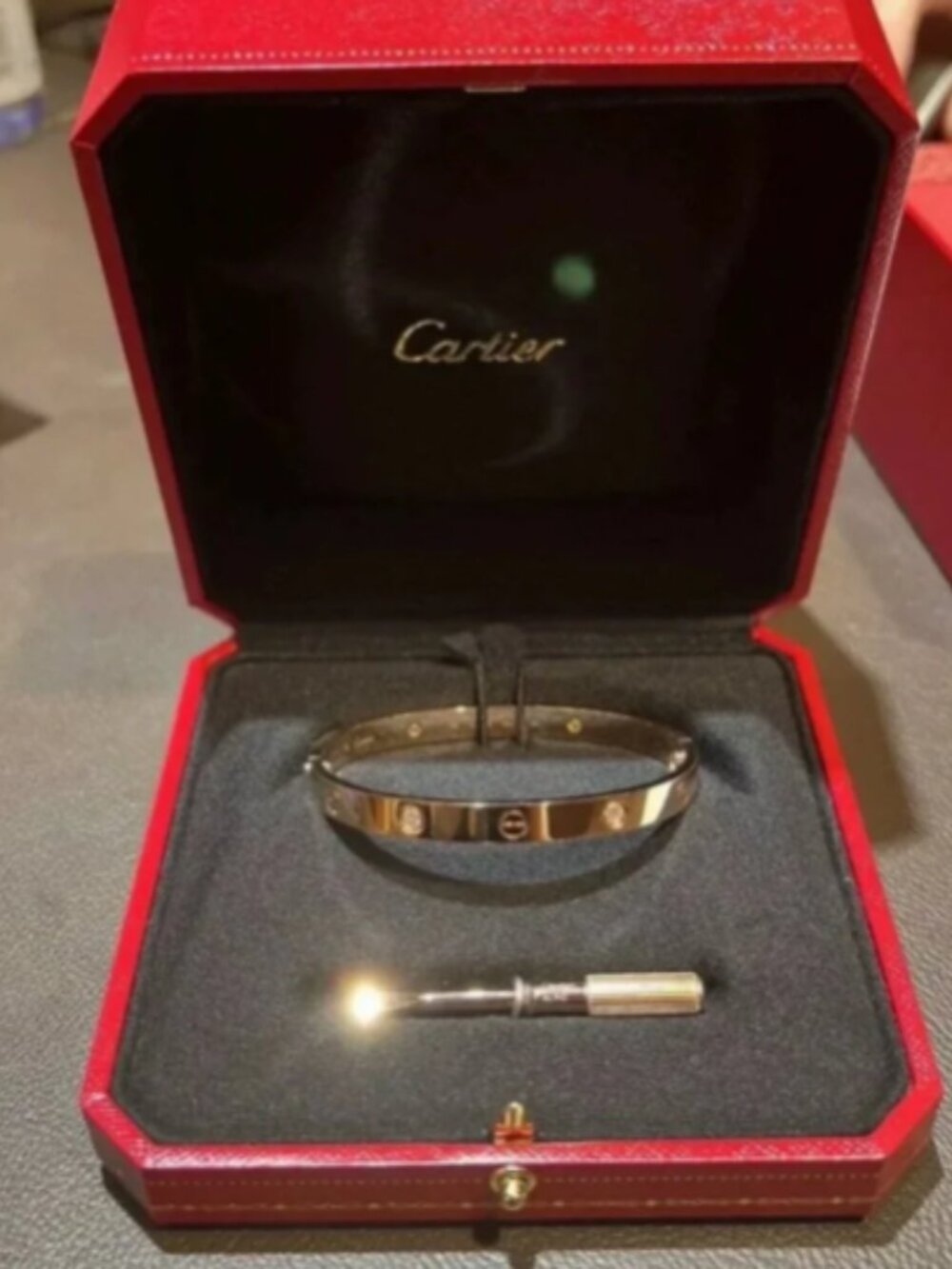 💎Cartier Rose Gold Wide Diamond Bracelet